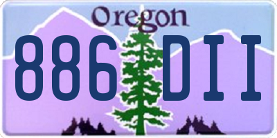 OR license plate 886DII