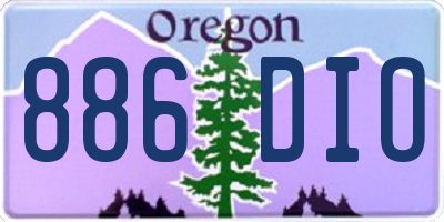 OR license plate 886DIO
