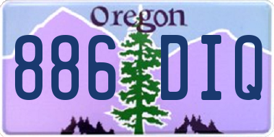 OR license plate 886DIQ
