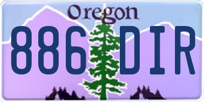 OR license plate 886DIR