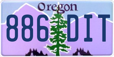 OR license plate 886DIT
