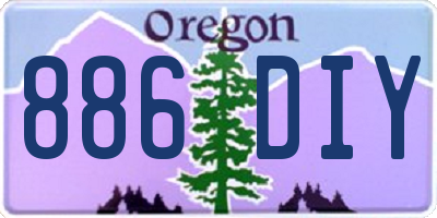 OR license plate 886DIY
