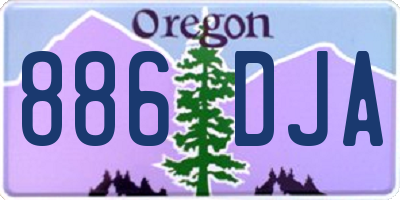 OR license plate 886DJA