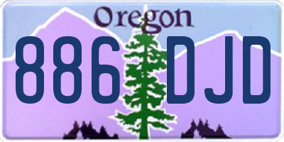 OR license plate 886DJD