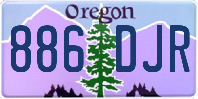 OR license plate 886DJR
