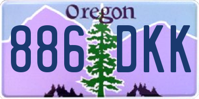 OR license plate 886DKK