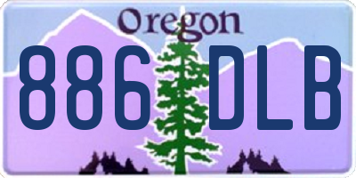 OR license plate 886DLB
