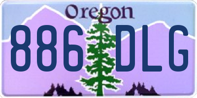 OR license plate 886DLG