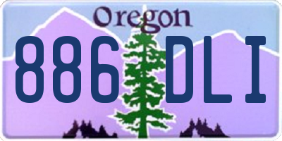 OR license plate 886DLI