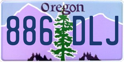 OR license plate 886DLJ