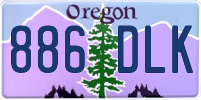 OR license plate 886DLK
