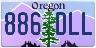 OR license plate 886DLL
