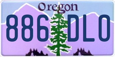 OR license plate 886DLO