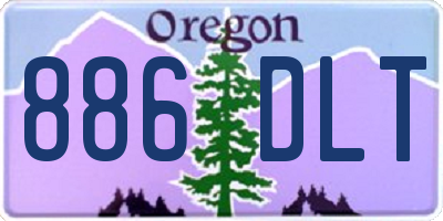 OR license plate 886DLT