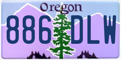 OR license plate 886DLW