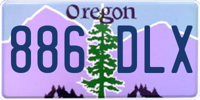 OR license plate 886DLX