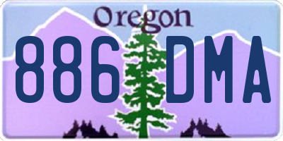 OR license plate 886DMA