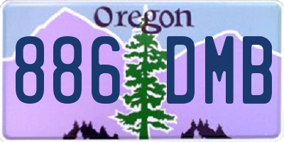OR license plate 886DMB