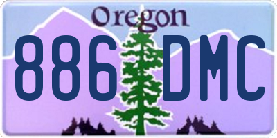 OR license plate 886DMC