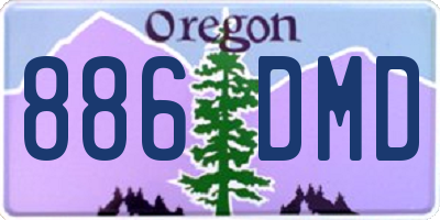 OR license plate 886DMD