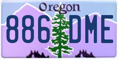 OR license plate 886DME