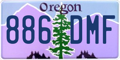 OR license plate 886DMF