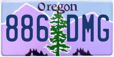 OR license plate 886DMG