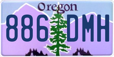 OR license plate 886DMH