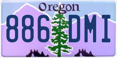 OR license plate 886DMI