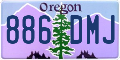 OR license plate 886DMJ