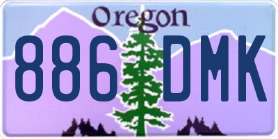 OR license plate 886DMK