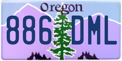 OR license plate 886DML
