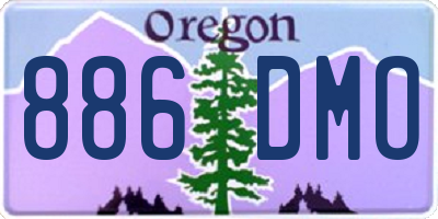 OR license plate 886DMO