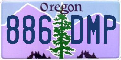 OR license plate 886DMP