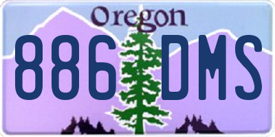 OR license plate 886DMS