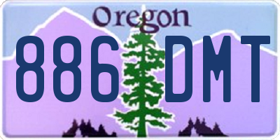OR license plate 886DMT