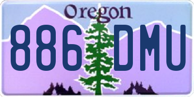 OR license plate 886DMU