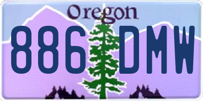 OR license plate 886DMW