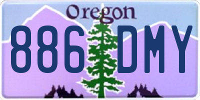 OR license plate 886DMY