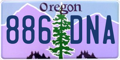 OR license plate 886DNA