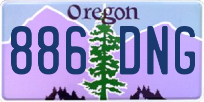 OR license plate 886DNG