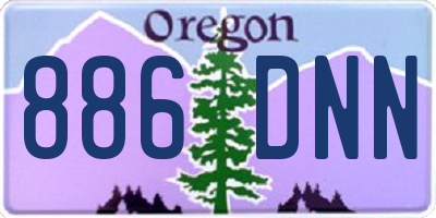 OR license plate 886DNN