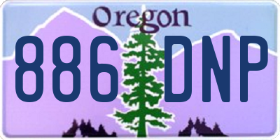 OR license plate 886DNP