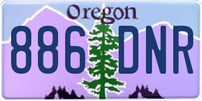 OR license plate 886DNR