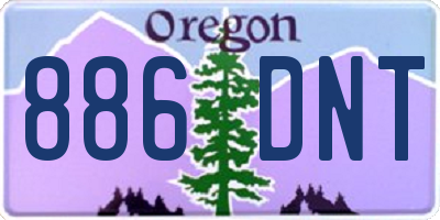 OR license plate 886DNT