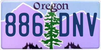 OR license plate 886DNV