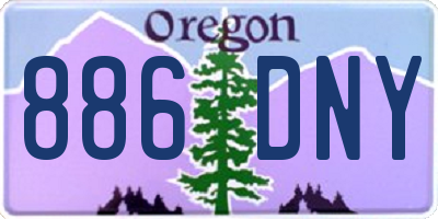 OR license plate 886DNY