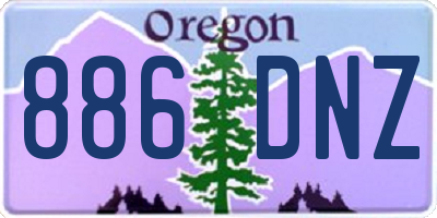 OR license plate 886DNZ