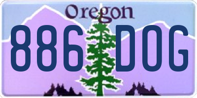 OR license plate 886DOG