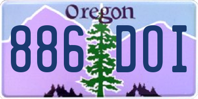 OR license plate 886DOI